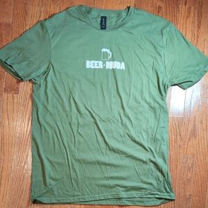 Gildan Softstyle Beer-Muda T-shirt Size L Green New